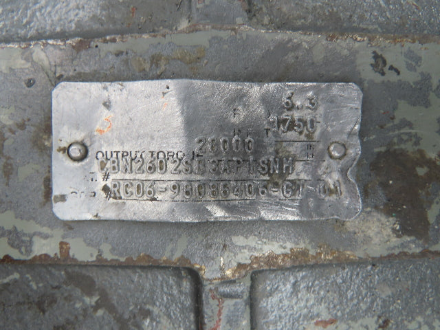 Browning CBN2602SB3APISNM Inline Helical Reducer 6.3:1 Gearbox 278rpm Ext Shaft