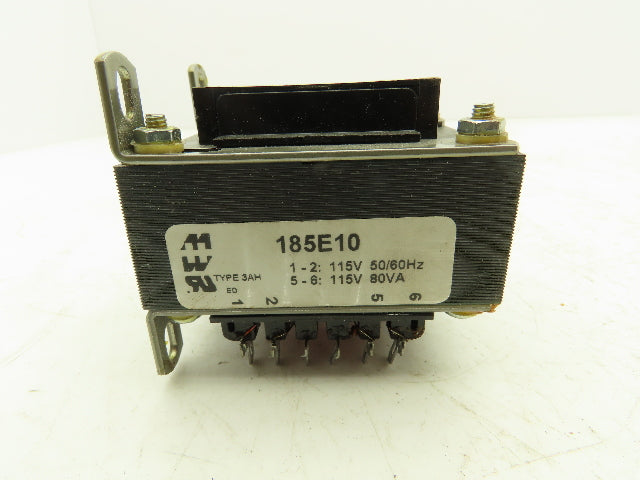 Hammond 185E10 Control Transformer 80VA HV 115 LV 5V 8A Lot of 4