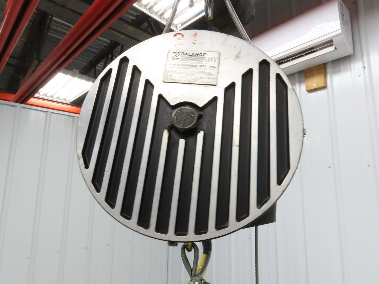 Ingersoll Zimmerman Z040-W-060 Pneumatic Air Balancer 6' Travel 400Lb Load Block