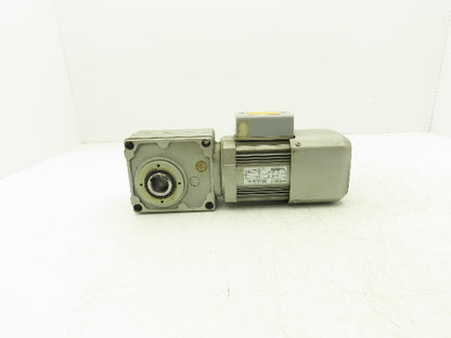 Mitsubishi GM-HY2FB-RH Worm AC Gearmotor Brake 60:1 0.2kW 30rpm Dual 25mm Shaft