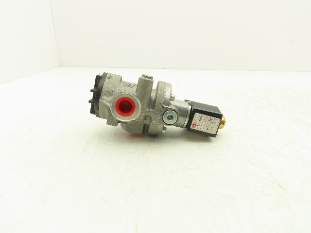 Herion 80-265-70 Pneumatic Air Indirect Solenoid Actuated Poppet Valve 24V Coil
