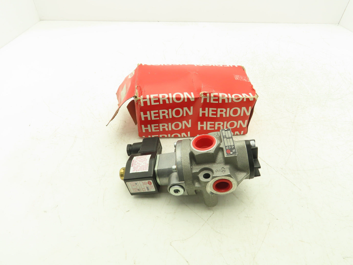 Herion 80-265-70 Pneumatic Air Indirect Solenoid Actuated Poppet Valve 24V Coil