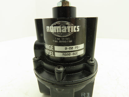 Numatics R880-02E Air Loaded Pressure Regulator Model 60psi 1/4" NPT High Flow
