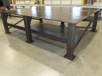 13/16" Thick Top Steel Fabrication Welding Layout Table Work Bench 120"x85"x33"