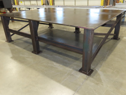 13/16" Thick Top Steel Fabrication Welding Layout Table Work Bench 120"x85"x33"