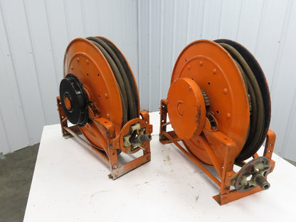 Hannay Reels 818-23-24C SR Retractable Industrial Air Hose Reel 1/2" Lot Of 2