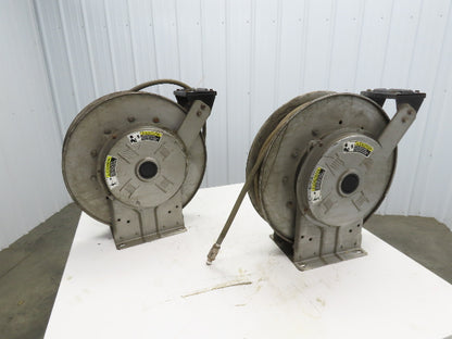 Hannay Reels Retractable Industrial Air Hose Reel 1/2" Lot Of 2