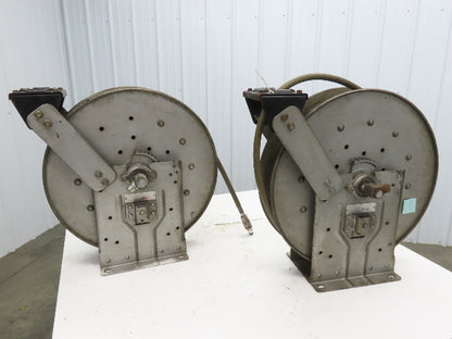 Hannay Reels Retractable Industrial Air Hose Reel 1/2" Lot Of 2