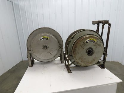 Hannay Reels 818-23-24-B-VR Retractable Industrial Water Hose Reel 1/2" Lot Of 2