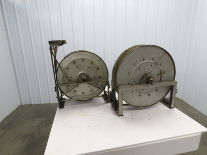 Hannay Reels 818-23-24-B-VR Retractable Industrial Water Hose Reel 1/2" Lot Of 2