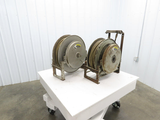 Hannay Reels 818-23-24-B-VR Retractable Industrial Water Hose Reel 1/2" Lot Of 2