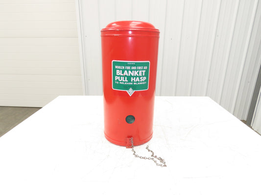 Cotton Goods Vintage Fite Rite Woolen Fire & First Aid Blanket With Cannister