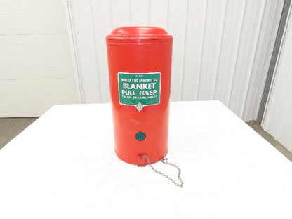 Cotton Goods Vintage Fite Rite Woolen Fire & First Aid Blanket With Cannister