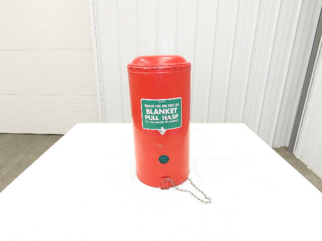 Cotton Goods Vintage Fite Rite Woolen Fire & First Aid Blanket With Cannister
