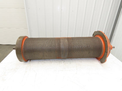 P&H Cleveland Tramrail 4 Ton Bridge Crane Hoist Wire Rope Cable Drum 15' 6" Lift