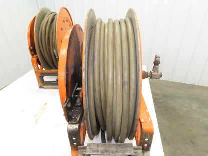 Hannay Reels 818-23-24B SR Retractable Industrial Water Hose Reel 1/2" Lot Of 2