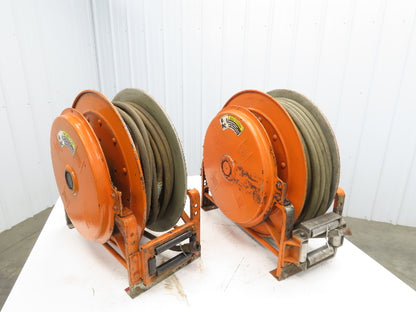Hannay Reels 818-23-24B SR Retractable Industrial Water Hose Reel 1/2" Lot Of 2