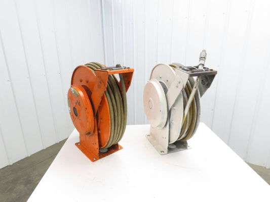 Hannay Reels Retractable Industrial Air Hose Reel 1/2" Lot Of 2