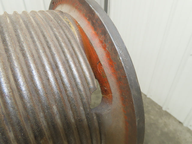 P&H Cleveland Tramrail 4 Ton Bridge Crane Hoist Wire Rope Cable Drum 28' Lift