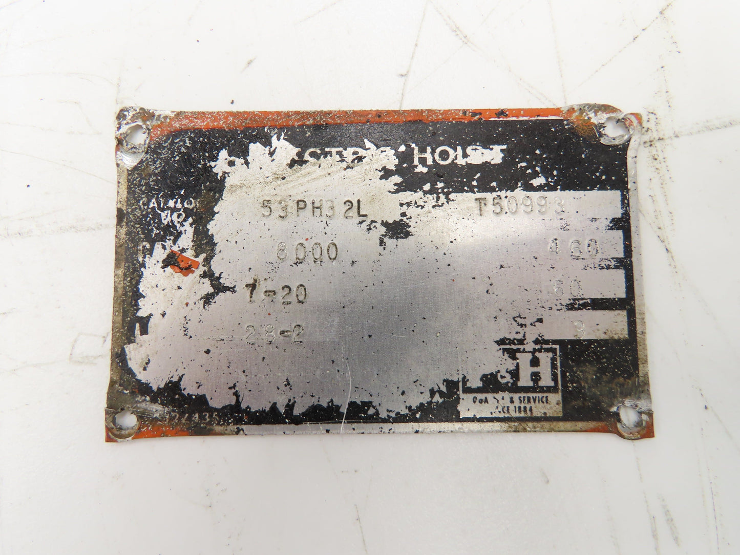 P&H Cleveland Tramrail 4 Ton Bridge Crane Hoist Wire Rope Cable Drum 28' Lift