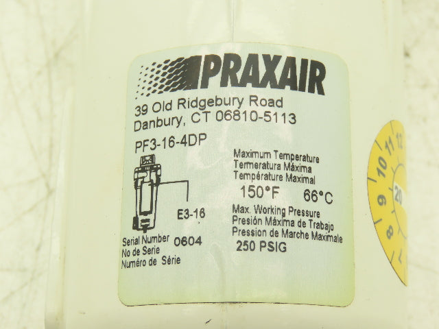 Praxair PF3-16-4DP Filter 1/2" NPT 150°F 250 psig