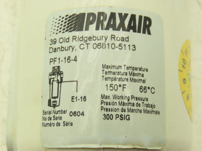 Praxair PF1-16-4 Filter 1/2" NPT 150°F 250 psig