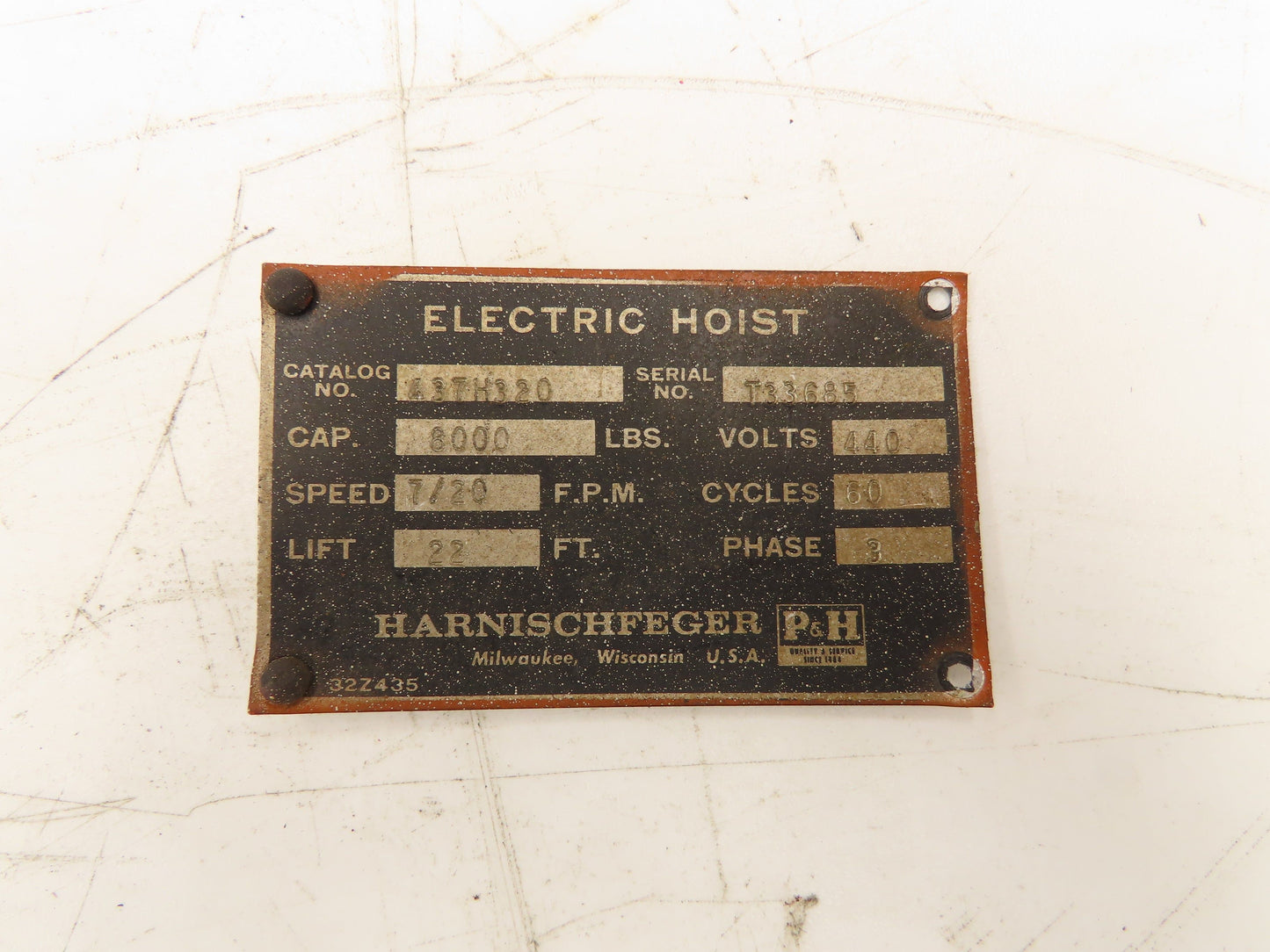 P&H Cleveland Tramrail 4 Ton Bridge Crane Hoist Cable Drum Gearbox Gear Case