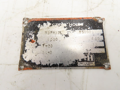 P&H Cleveland Tramrail 4 Ton Bridge Crane Hoist Cable Drum Gearbox Gear Case