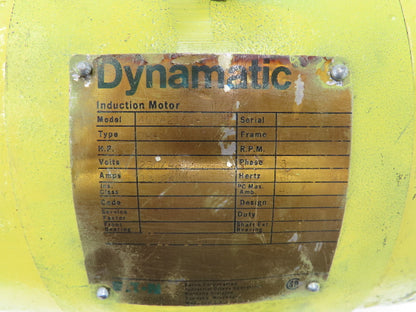 Yale Dynamatic Bridge Crane 1-Speed Hoist Motor 5Hp 1650 RPM 230/460V 3PH 215TDZ
