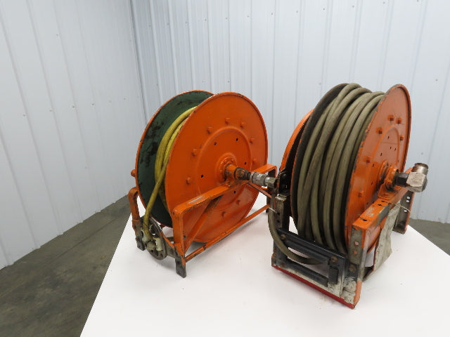 Hannay Reels 818-23-24B SR Retractable Industrial Water Hose Reel 1/2" Lot Of 2