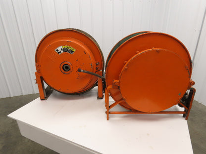 Hannay Reels 818-23-24B SR Retractable Industrial Water Hose Reel 1/2" Lot Of 2