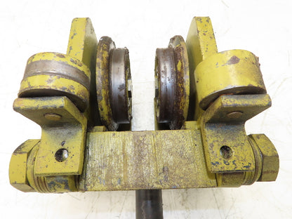 Yale Bridge Crane Trolley End Truck Idler Head 5" Wheels 3-1/4" Beam