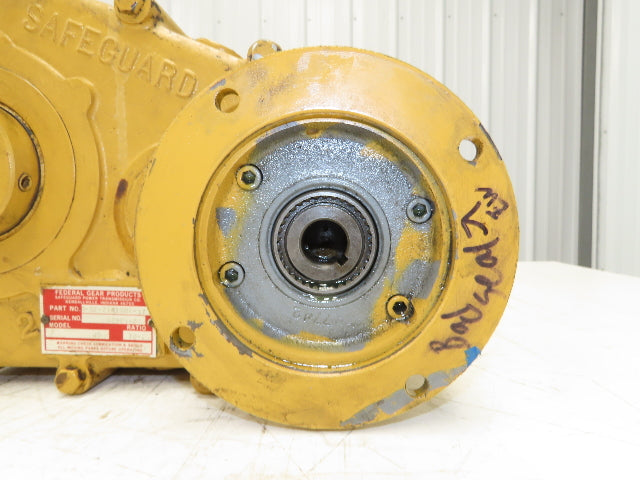 Safeguard Federal Gear Shaft Mount Reducer 70:1 Gearbox 145T  -Bad Seal-