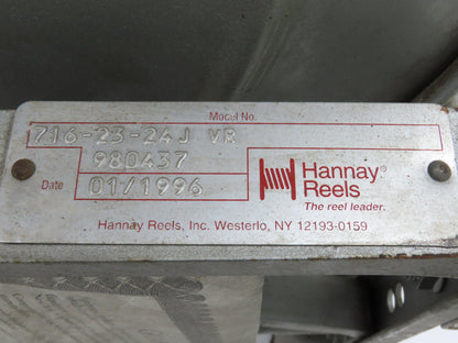 Hannay Reels 716-23-24 J VR Retractable Industrial Air Hose Reel 1/2" Lot Of 2