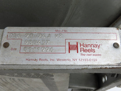 Hannay Reels 716-23-24 J VR Retractable Industrial Air Hose Reel 1/2" Lot Of 2