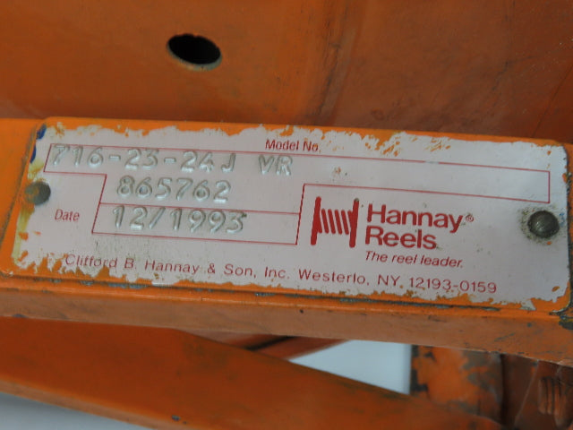 Hannay Reels 716-23-24 J VR Retractable Industrial Air Hose Reel 1/2" Lot Of 2
