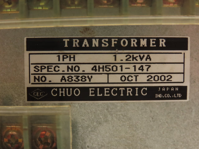 Chuo Electric 4H501-147 Power Transformer 1.2kVA HV 220 LV 100/32/28