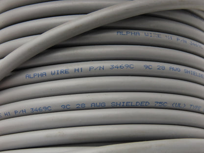 Alpha Wire 3469C Wire Spool 28AWG 9 Conductor 50' Communication & Control Cable