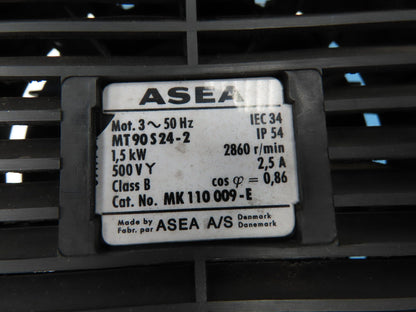 Asea MK110 009-E Squirrel Cage Blower Fan 1.5kw 2860rpm 480V 3PH 8" Wheel