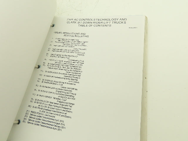 Clark Electric Forklift Service Manual TMX 12-25, EPX 16-20s, ECX20-32, EPX20-30