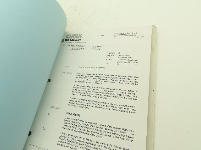 Clark Electric Forklift Service Manual TMX 12-25, EPX 16-20s, ECX20-32, EPX20-30