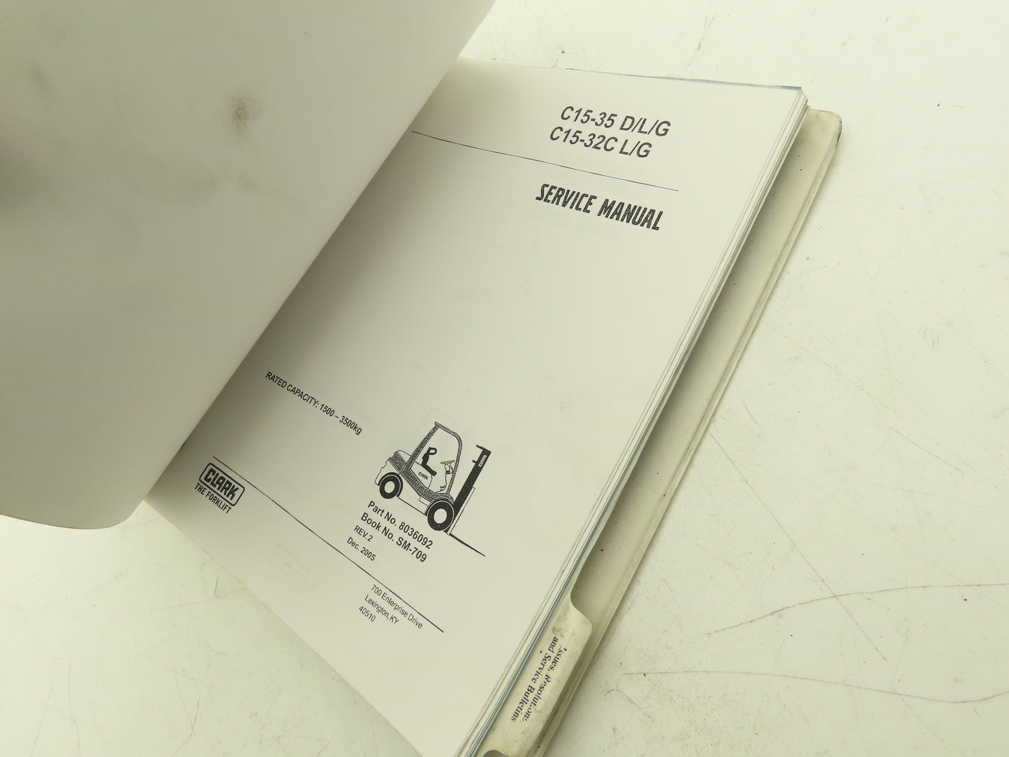 Clark C15-35 D/L/G, C15-32C L/G Gas Forklift Service Manual SM-709 Tier IV