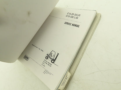 Clark C15-35 D/L/G, C15-32C L/G Gas Forklift Service Manual SM-709 Tier IV