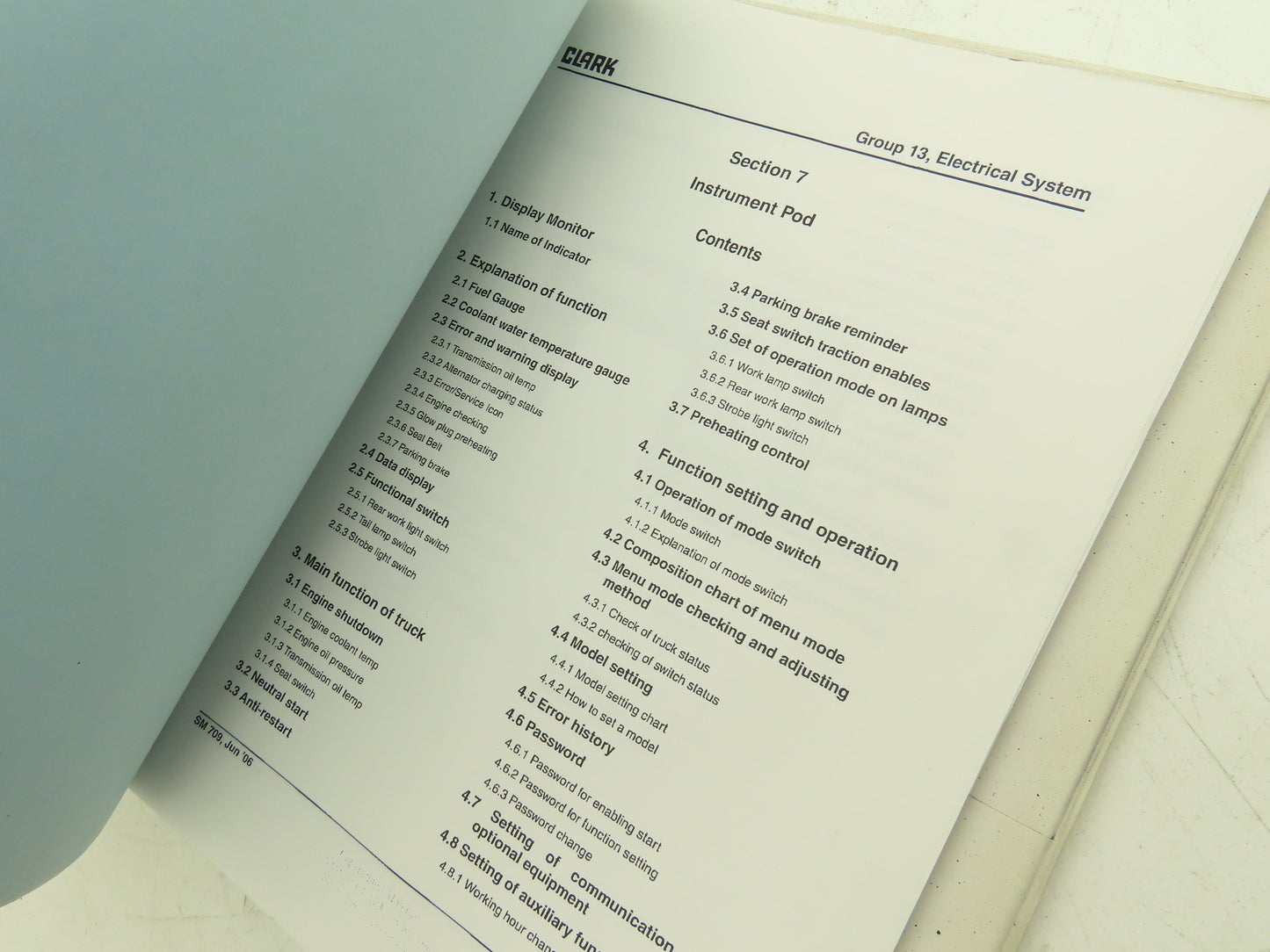 Clark C15-35 D/L/G, C15-32C L/G Gas Forklift Service Manual SM-709 Tier IV