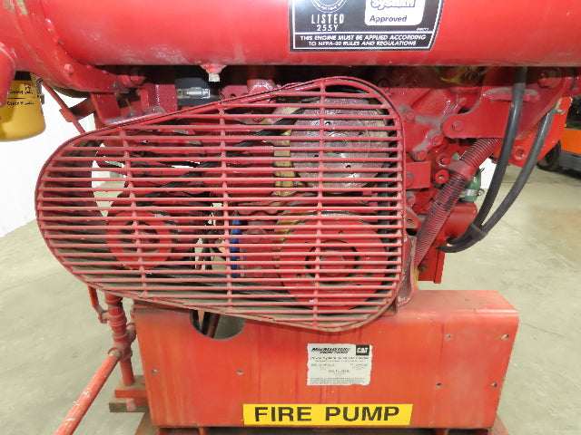 3208 DINA Cat 1993 Marine Diesel Engine Fire Pump 141Hp 1750RPM 14Qt 465 Hours