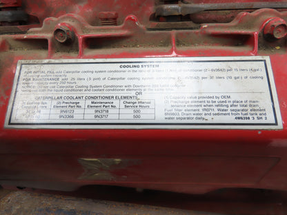 3208 DINA Cat 1993 Marine Diesel Engine Fire Pump 141Hp 1750RPM 14Qt 465 Hours