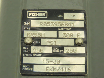 Fisher MR95H Regulator 250 psi 1" NPT 300°F