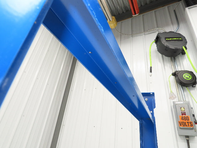 Lewco 36"W Conveyor Leg Stationary Floor Support BLUE 24-5/8" to 36-5/8"H