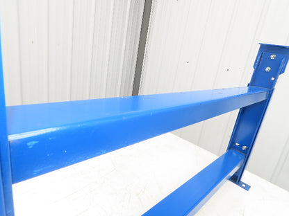 Lewco 36"W Conveyor Leg Stationary Floor Support BLUE 24-5/8" to 36-5/8"H