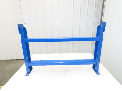 Lewco 36"W Conveyor Leg Stationary Floor Support BLUE 24-5/8" to 36-5/8"H